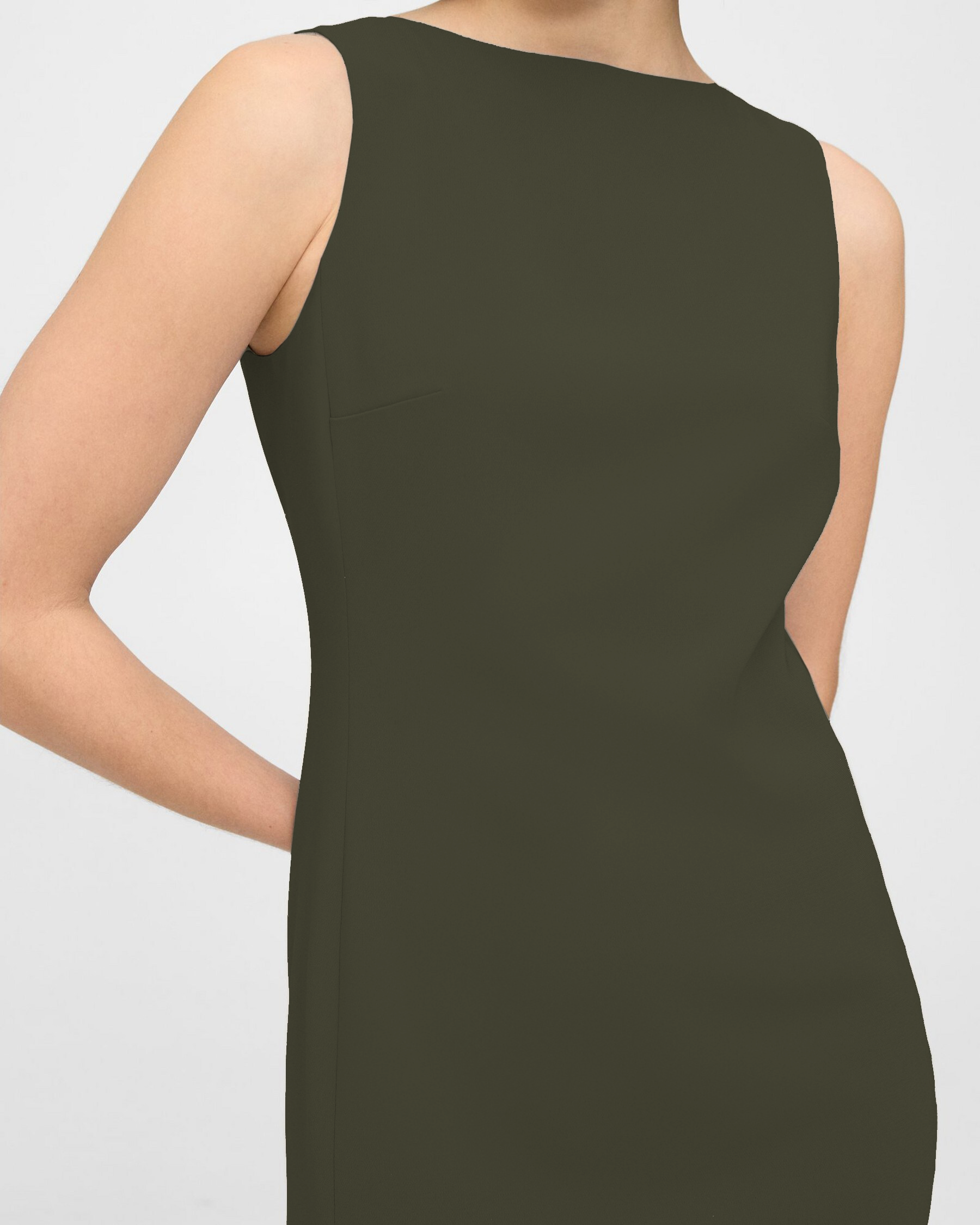 [Th**ry] Flared Triacetate Dress in Crepe - Weekdayslulu