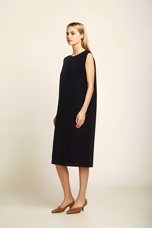 [Th* R*w] Essentials Mirna crepe midi dress - Weekdayslulu