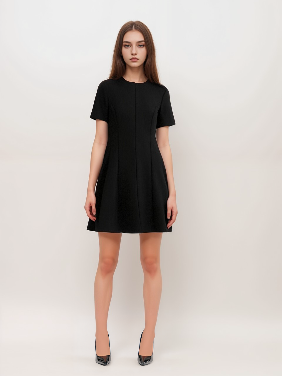 [Th**y] Triacetate Admiral Crepe Flared Mini Dress - Weekdayslulu