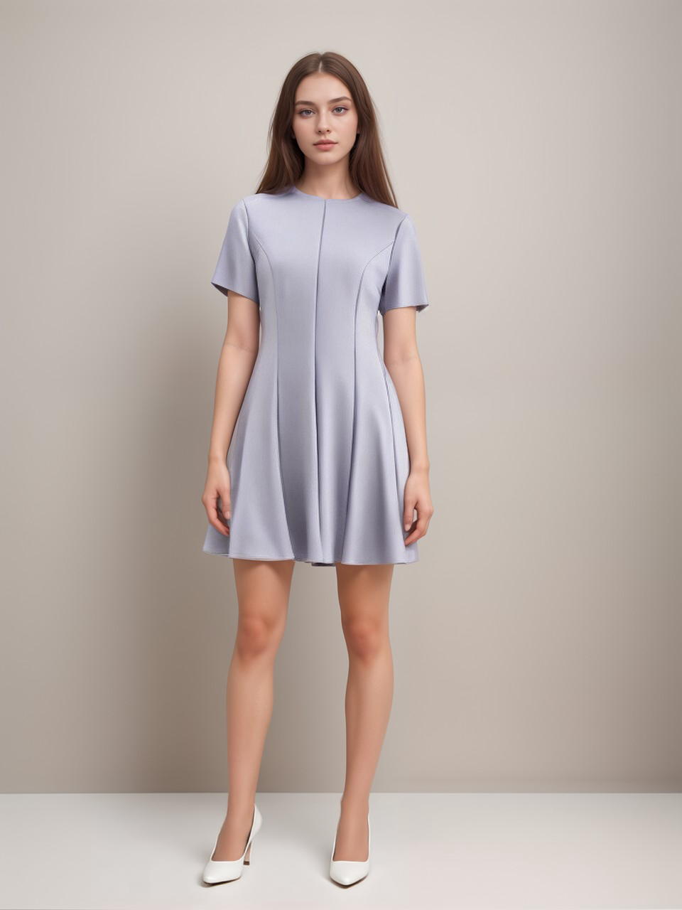 [Th**y] Triacetate Admiral Crepe Flared Mini Dress - Weekdayslulu