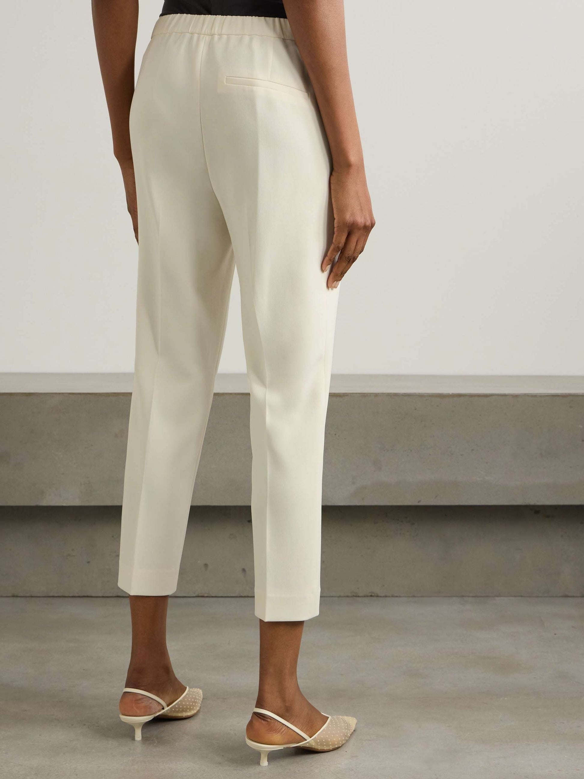 [Th**ry] Crepe Cropped Triacetate Slim-leg Pants - Weekdayslulu