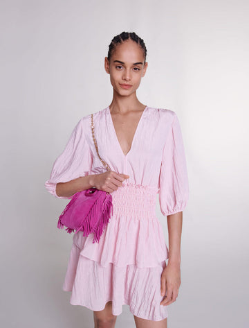 [M*j*] Pleated Ruffle Dress