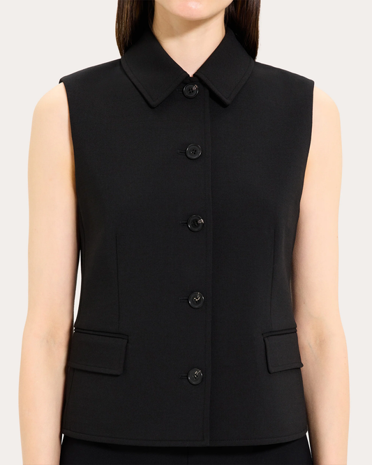 [Th**ry] Tailored Wool-Blend Vest