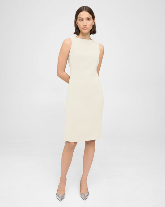 [Th**ry] Flared Triacetate Dress in Crepe