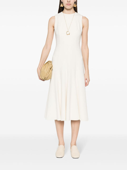 [Th**ry] Sleeveless Flared Triacetate Midi dress