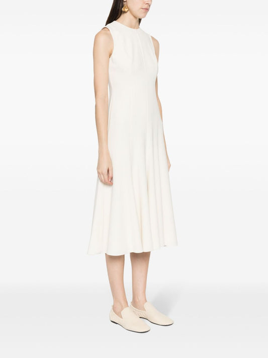 [Th**ry] Sleeveless Flared Triacetate Midi dress