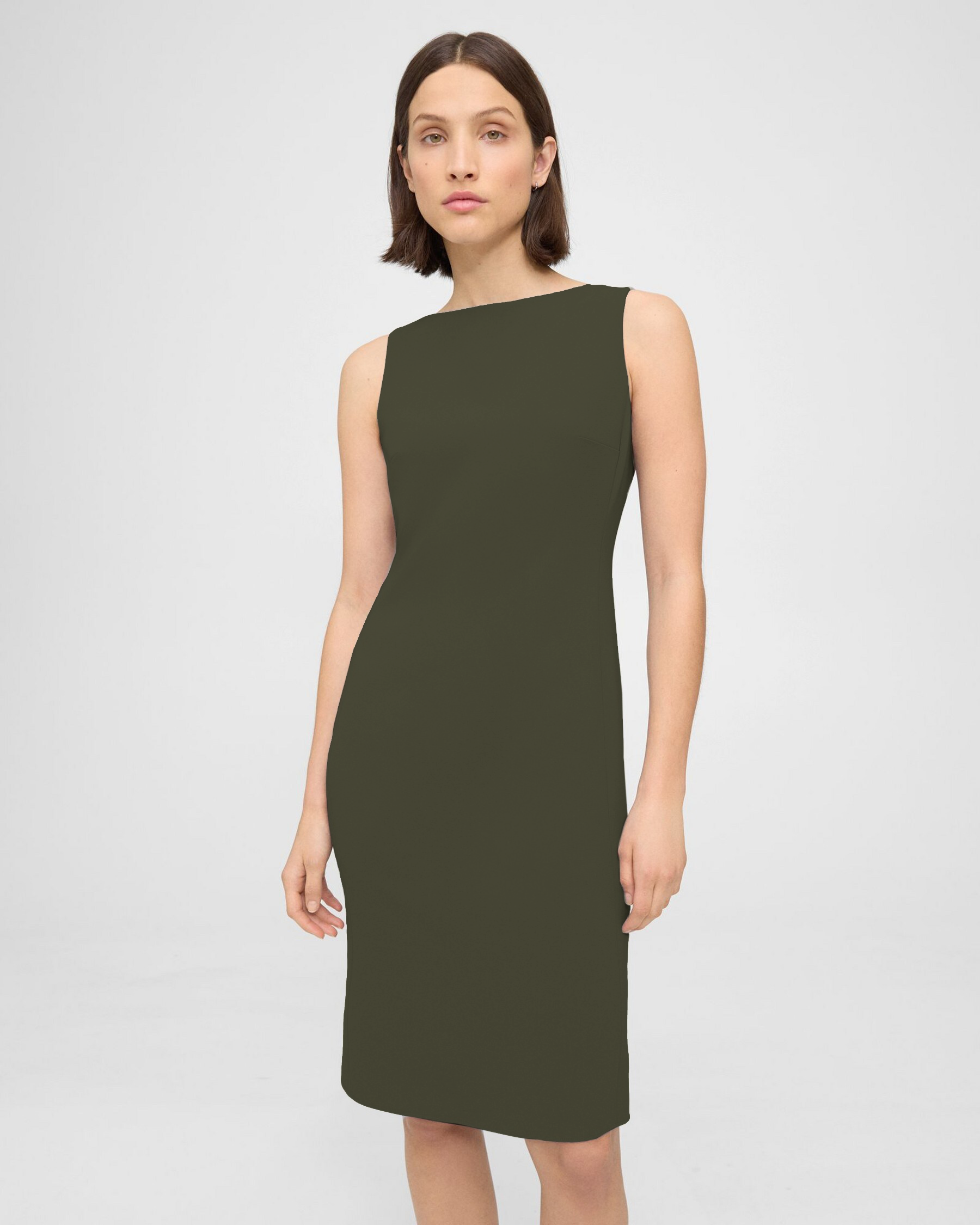 [Th**ry] Flared Triacetate Dress in Crepe - Weekdayslulu