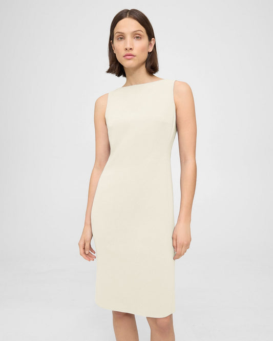 [Th**ry] Flared Triacetate Dress in Crepe