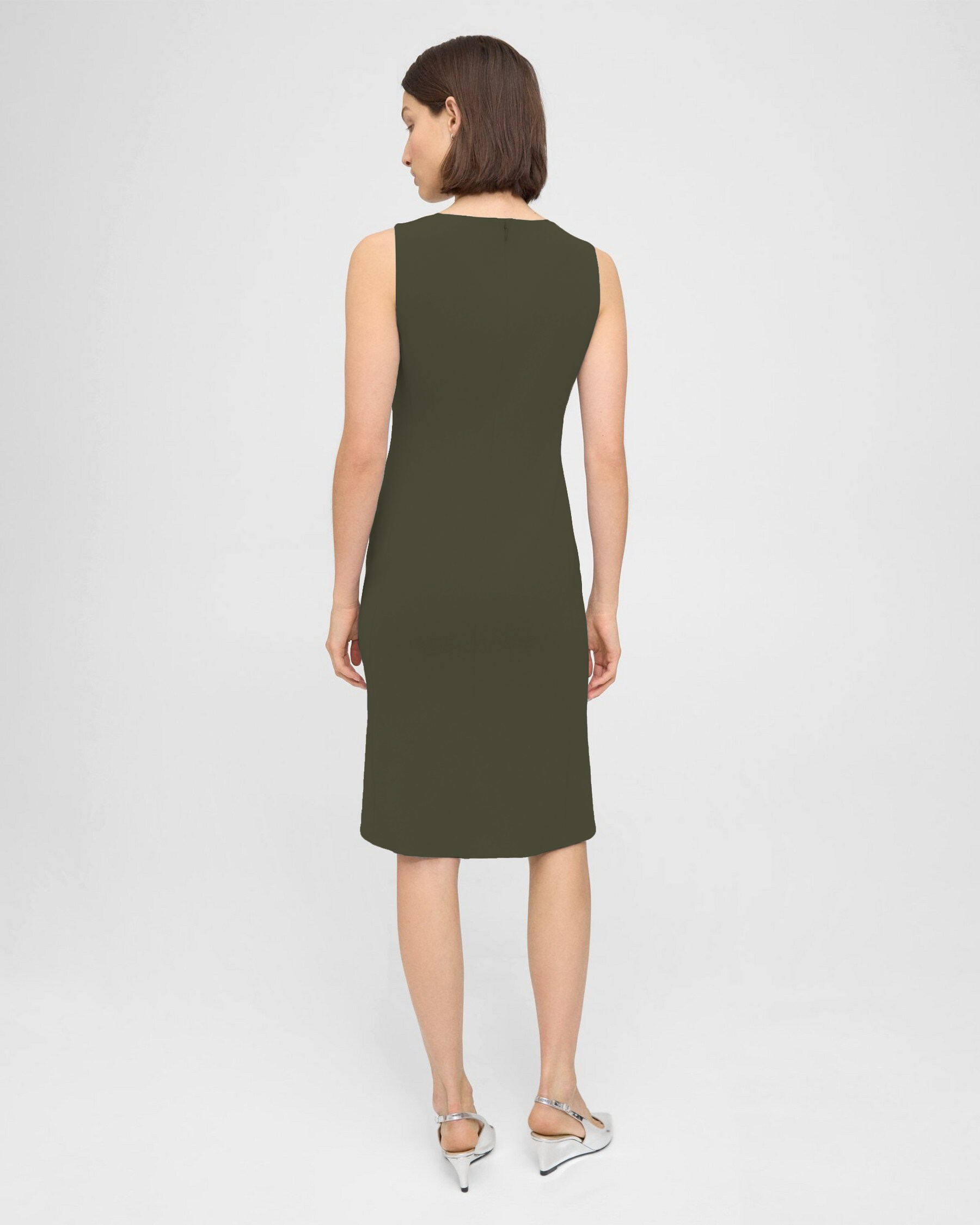 [Th**ry] Flared Triacetate Dress in Crepe - Weekdayslulu