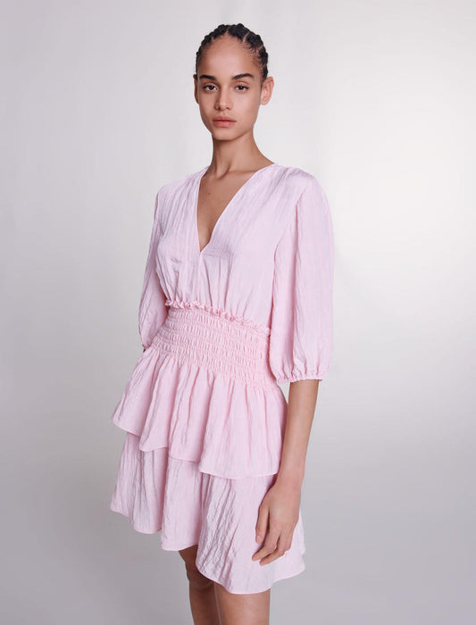 [M*j*] Pleated Ruffle Dress