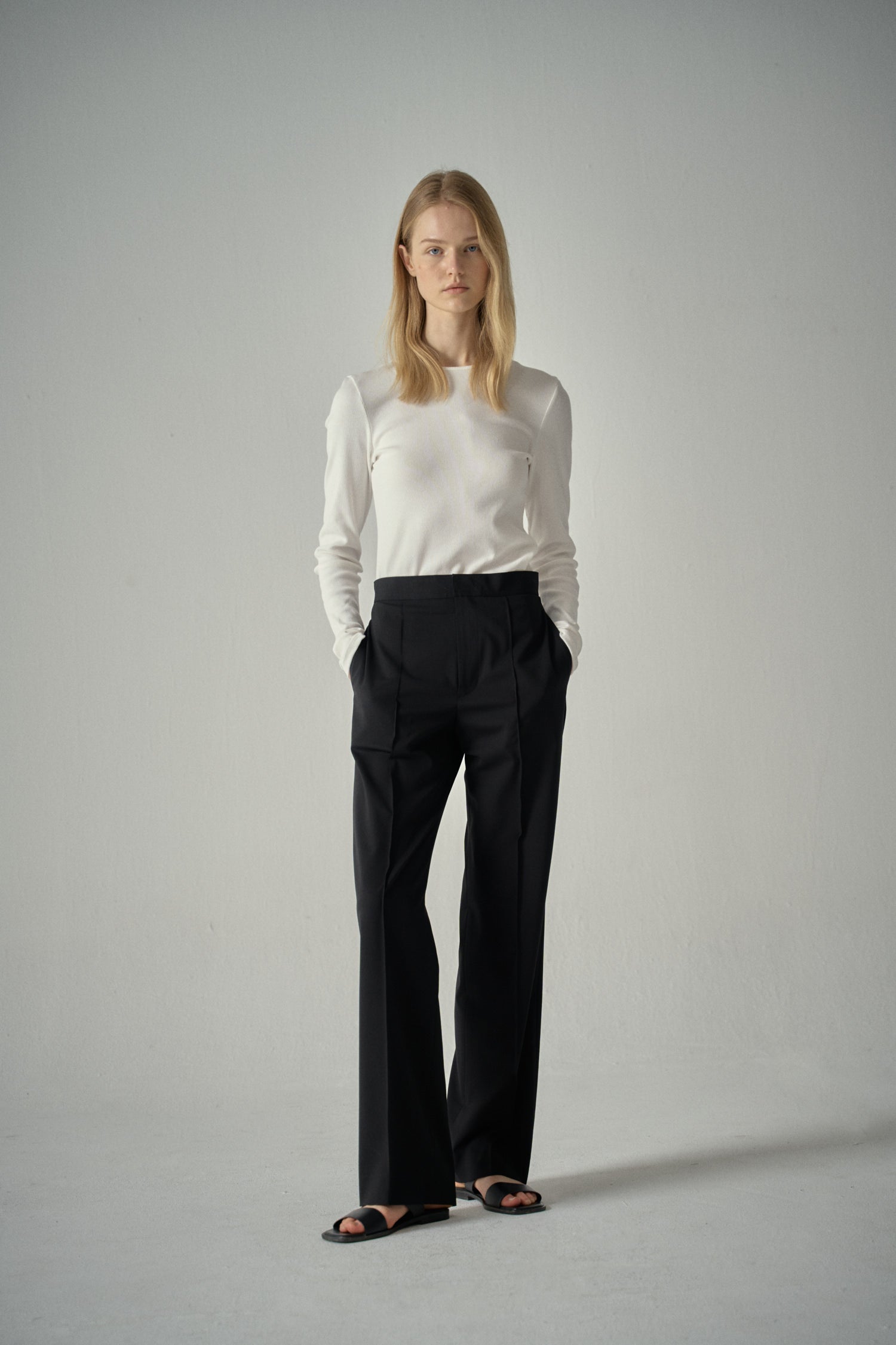 [Fac*de P*ttern] Wide-Leg Straight Suit Trousers - Weekdayslulu