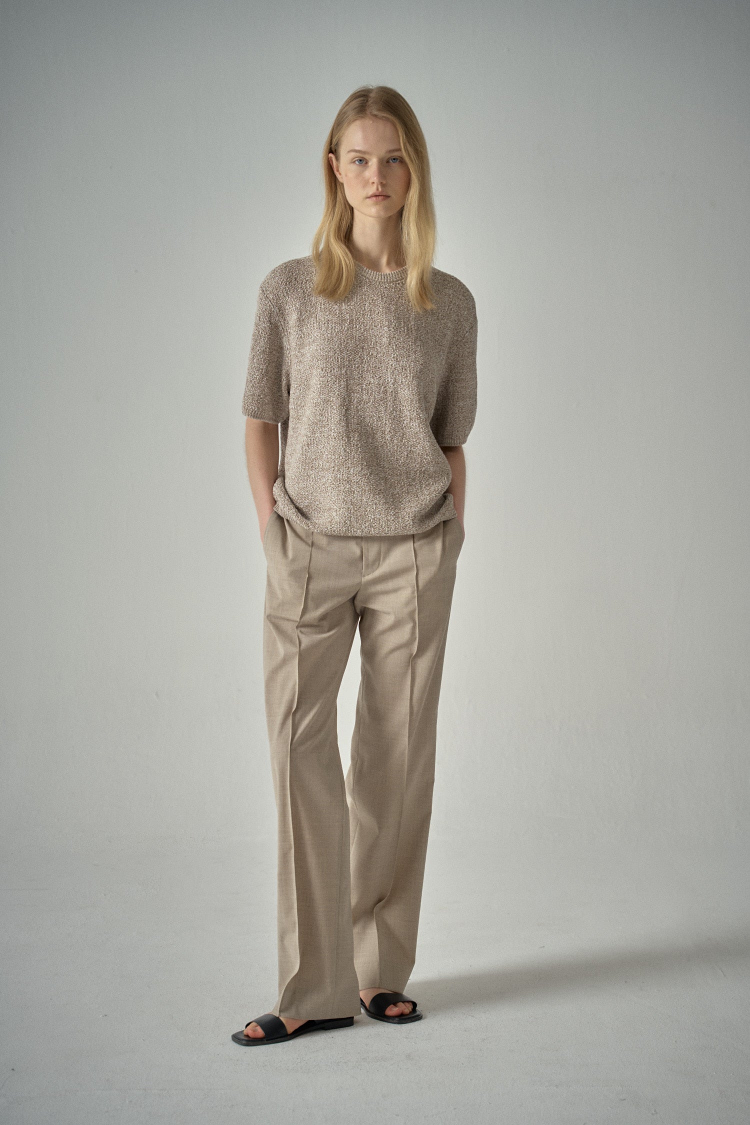 [Fac*de P*ttern] Wide-Leg Straight Suit Trousers - Weekdayslulu