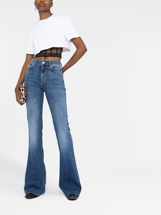 [Al*x*nd*r M*qu*en] Slim Flare Denim Jeans