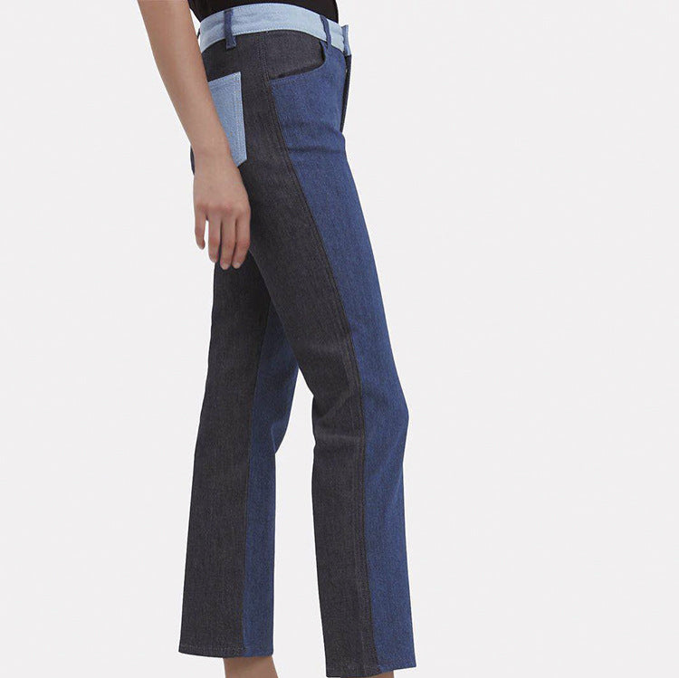 [V*ct*r*a B*ckh*m] Colorblock Stretch Straight Leg Jeans - Weekdayslulu