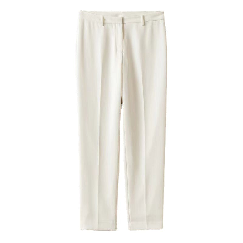 [Th**ry] Crepe Cropped Triacetate Slim-leg Pants - Weekdayslulu