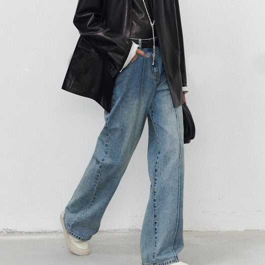 [Th* R*w] Retro Wide-Leg Straight Jeans