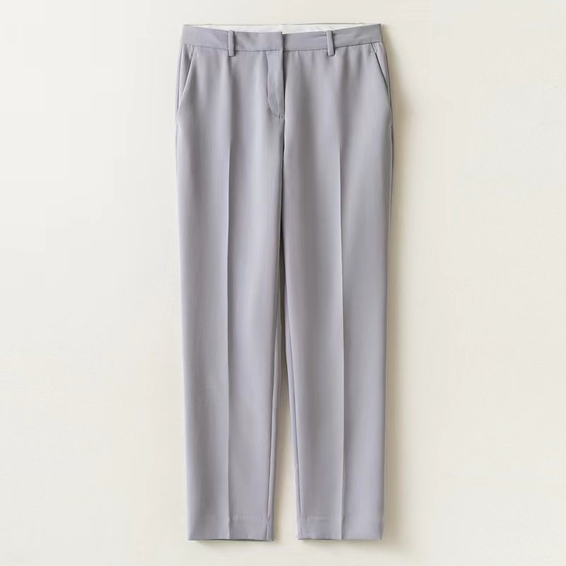 [Th**ry] Crepe Cropped Triacetate Slim-leg Pants - Weekdayslulu