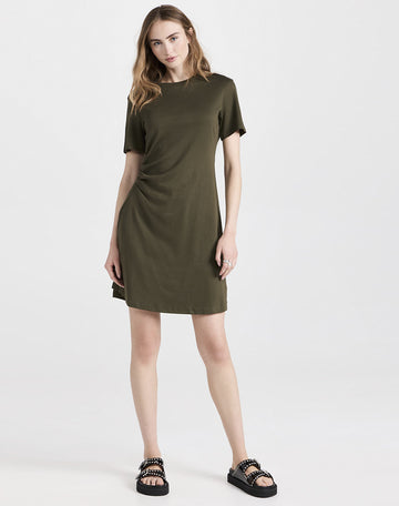 [Th**ry] Clinton Knit Side-drape Mini Dress - Weekdayslulu