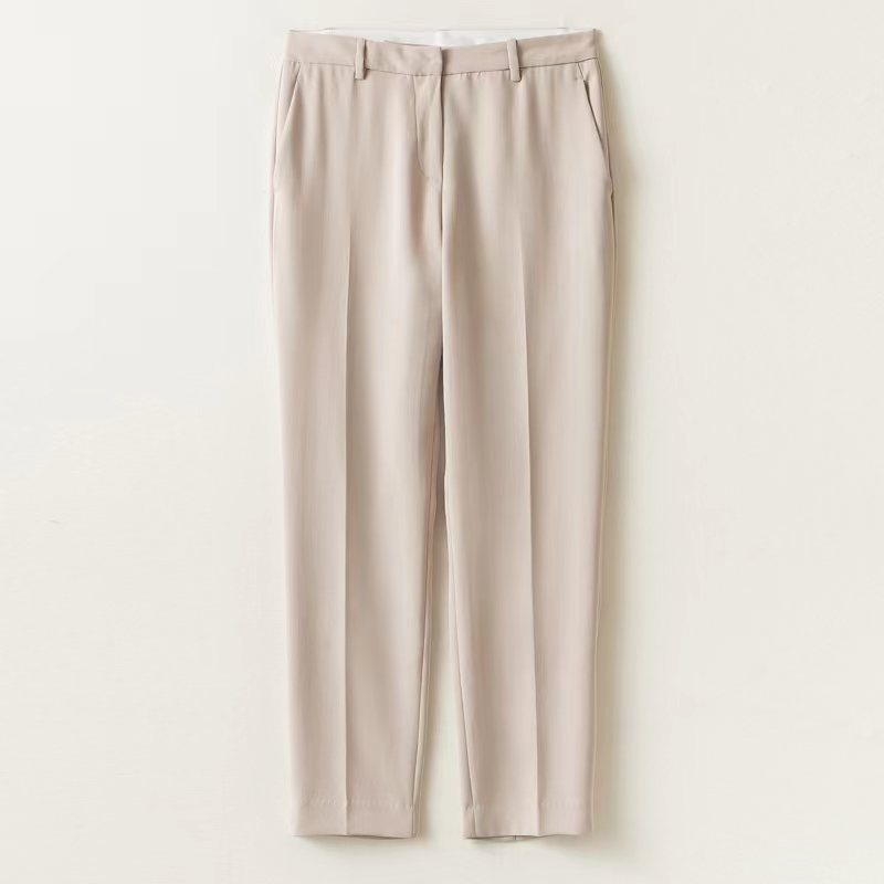 [Th**ry] Crepe Cropped Triacetate Slim-leg Pants - Weekdayslulu