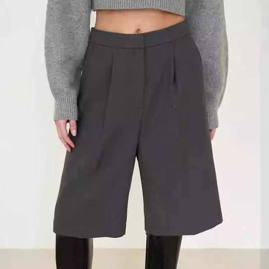 [N*thing Writt*n] Cropped Short Suit Trousers