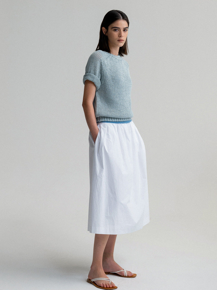 [N*thing Writt*n] Bamboo Short Sleeve Sweater - Weekdayslulu