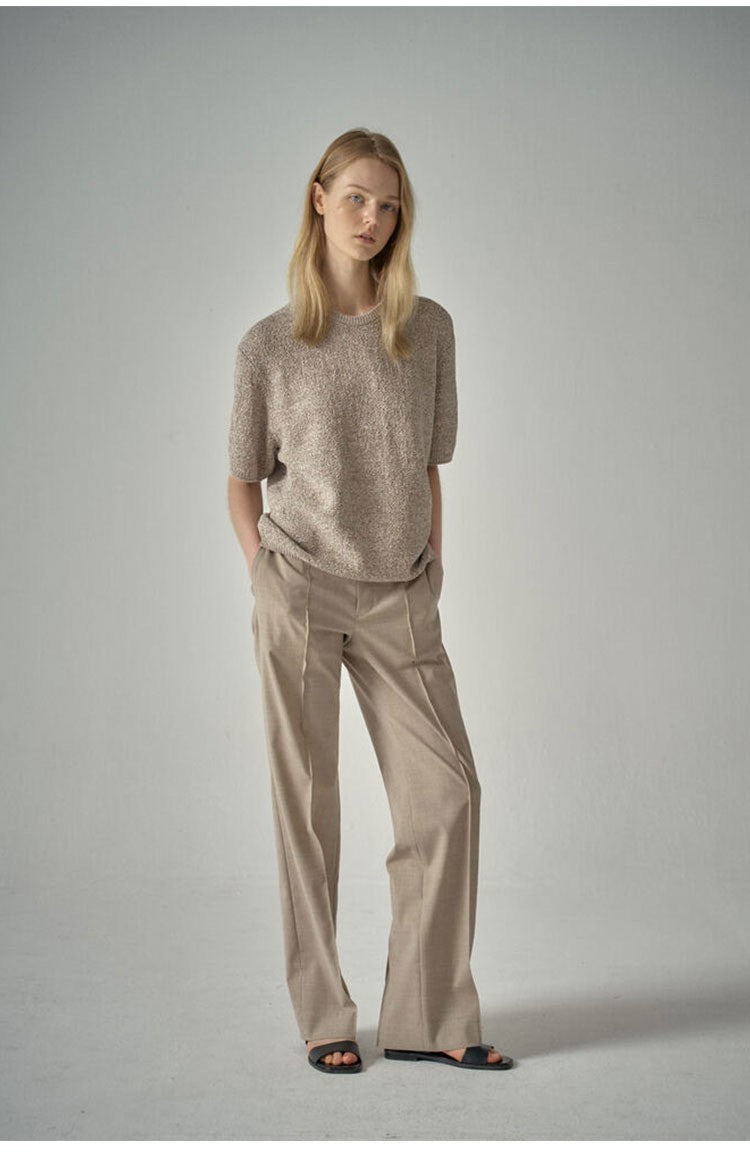 [Fac*de P*ttern] Wide-Leg Straight Suit Trousers - Weekdayslulu