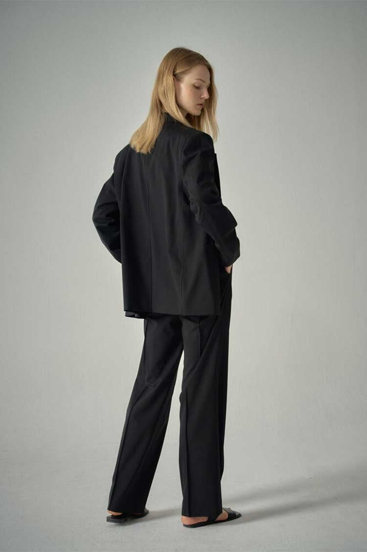 [Fac*de P*ttern] Wide-Leg Straight Suit Trousers - Weekdayslulu