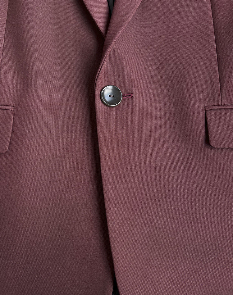 [R*he] Burgundy Wool-Blend Suit Set - Weekdayslulu