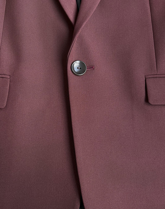 [R*he] Burgundy Wool-Blend Suit Set