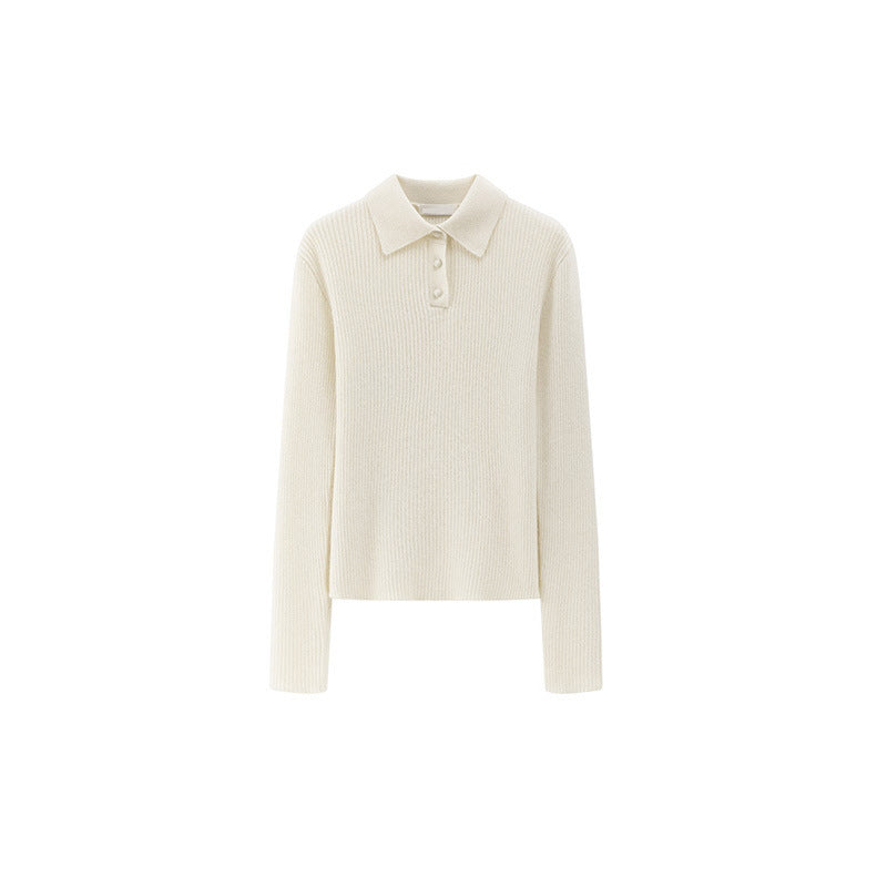 [Vinc*] Lapel Collar Slim Knit Pullover Top - Weekdayslulu