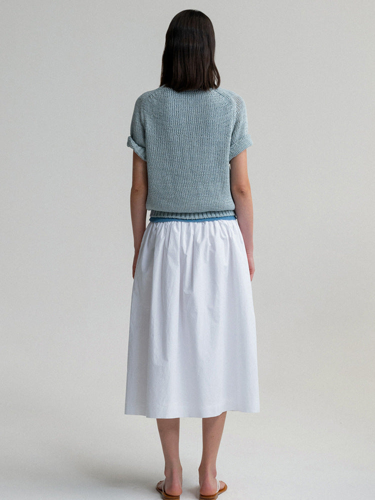 [N*thing Writt*n] Bamboo Short Sleeve Sweater - Weekdayslulu