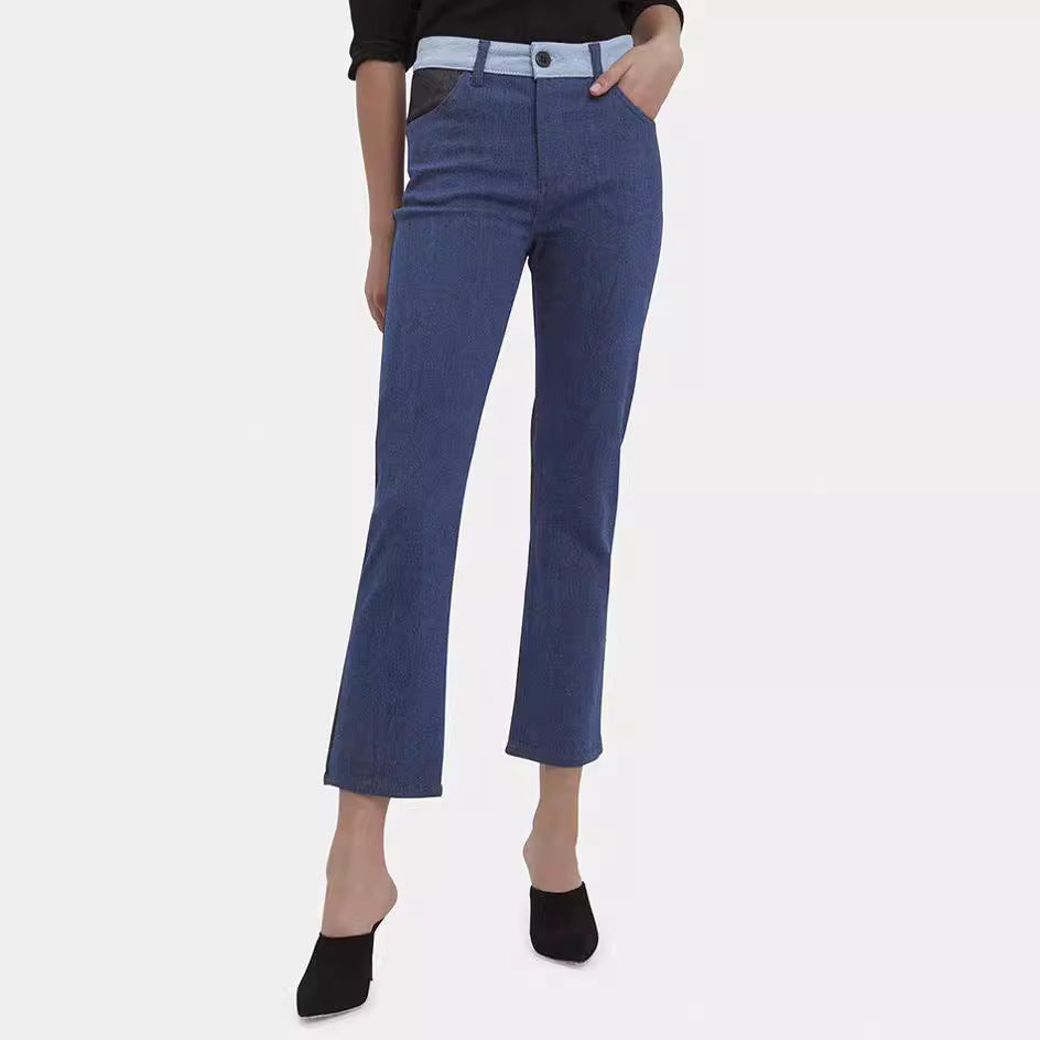 [V*ct*r*a B*ckh*m] Colorblock Stretch Straight Leg Jeans - Weekdayslulu