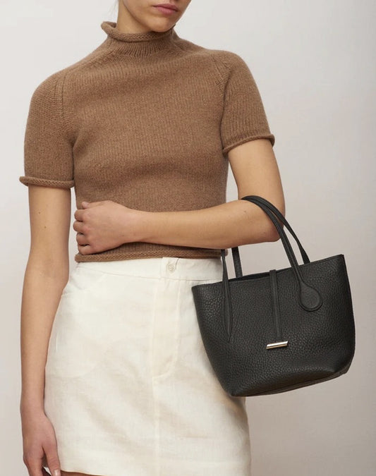 [L*ttl* L*ffn*r] Midi Sprout Leather Tote Bag