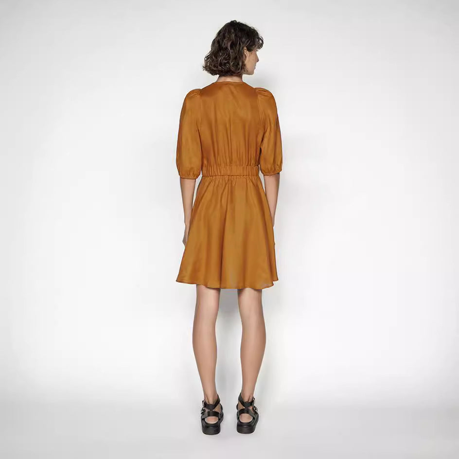 [Aus Designer] Vintage Puff Sleeve Shift Dress - Weekdayslulu