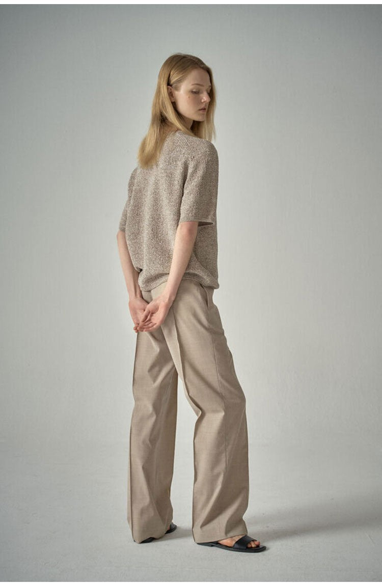 [Fac*de P*ttern] Wide-Leg Straight Suit Trousers - Weekdayslulu