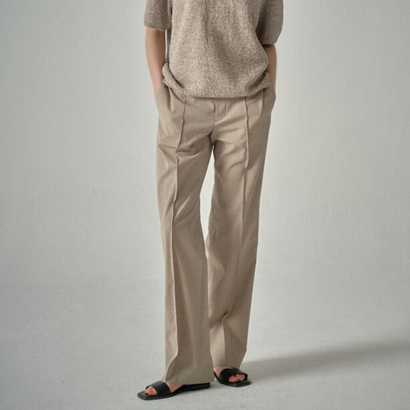 [Fac*de P*ttern] Wide-Leg Straight Suit Trousers - Weekdayslulu