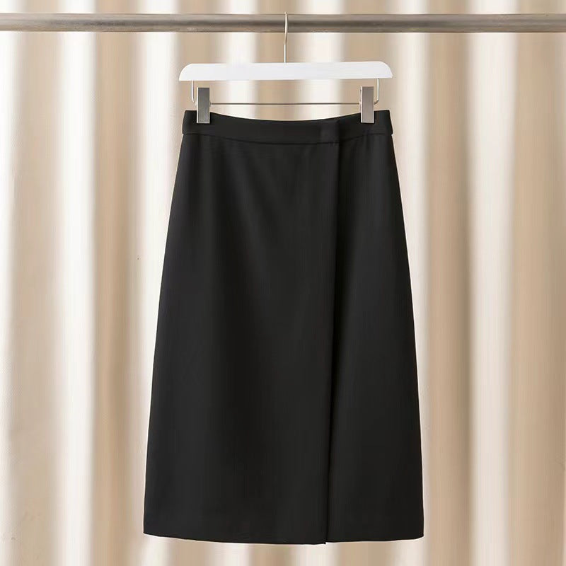 [Th**ry] Triacetate Draped Wrap Midi Skirt - Weekdayslulu