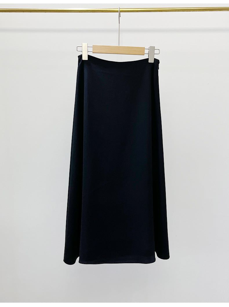 [Th**ry] Triacetate A-Line Midi Skirt - Weekdayslulu