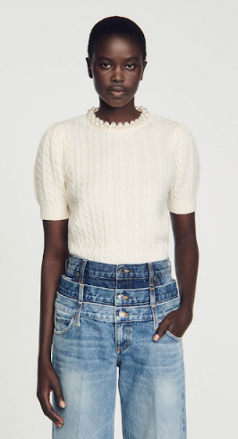 [S*ndro] Pearl Round Necked Sweater