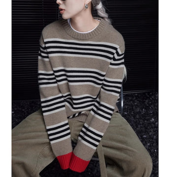 Autumn Bliss Contrast Knit Sweater